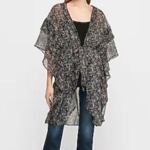 Express: Floral Ruffle Kimono